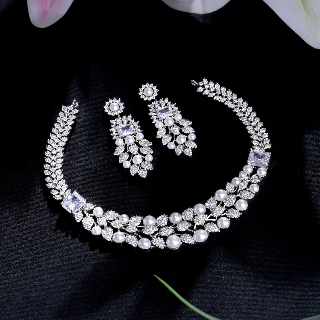 Statement Bridal Necklace of Multi Shape Necklaces Set