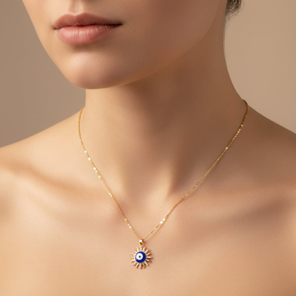 Round Evil Eye Pendant