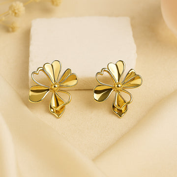 Golden Bloom Stud Earrings
