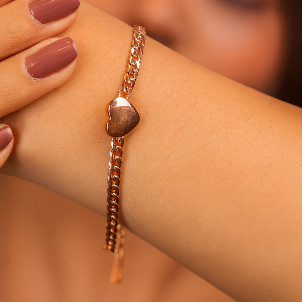 Rose Gold Personalised Popcorn Bracelet