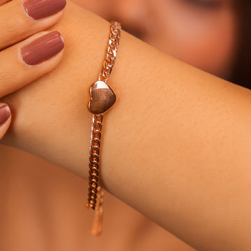 Rose Gold Personalised Popcorn Bracelet