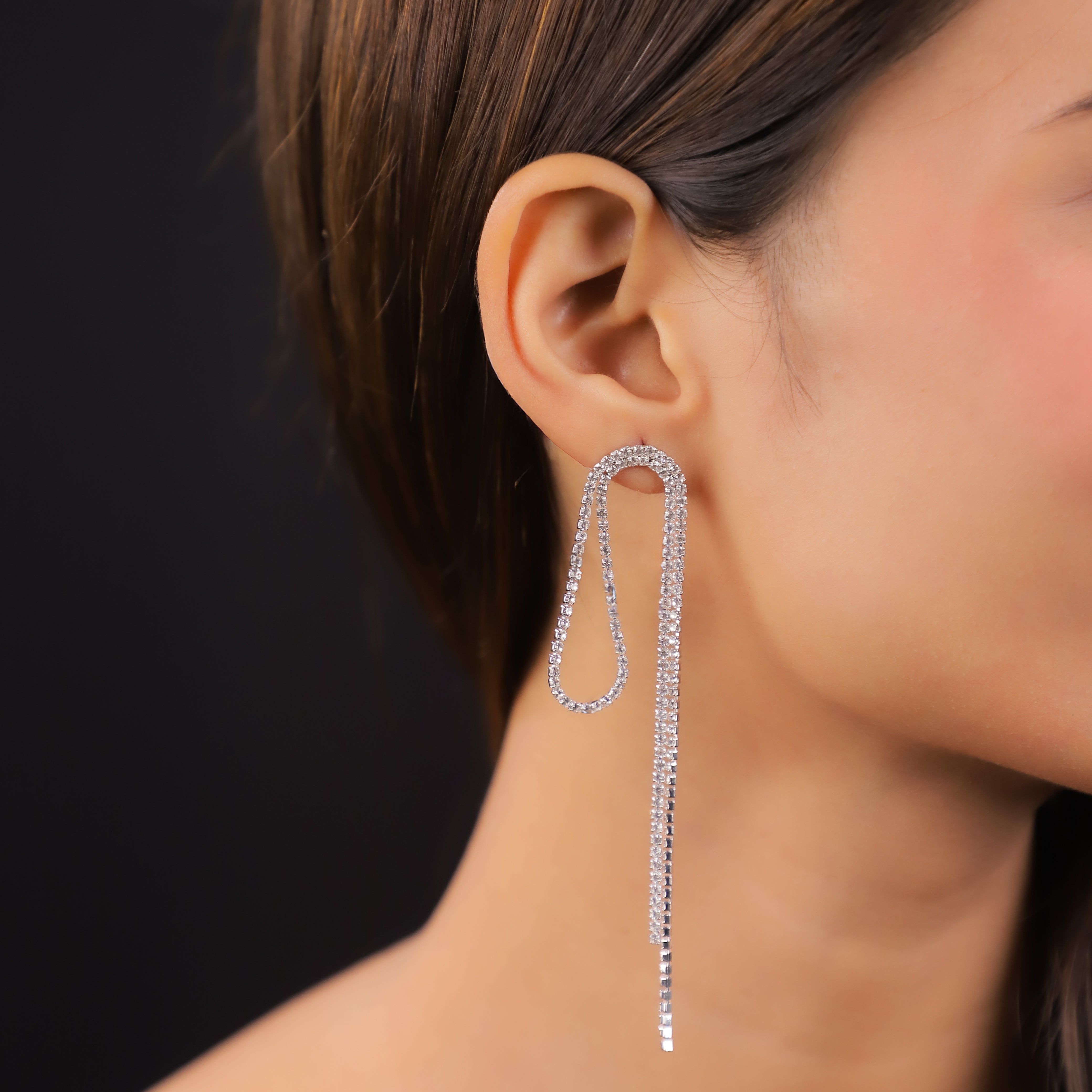 Diamond Full Eternity Tennis Earrings