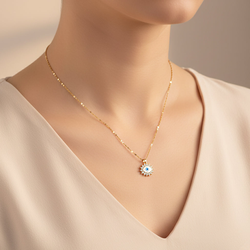 Gold Plated Evil Eye Pendants