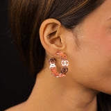 Copper-Tint Cut-Out Hoops