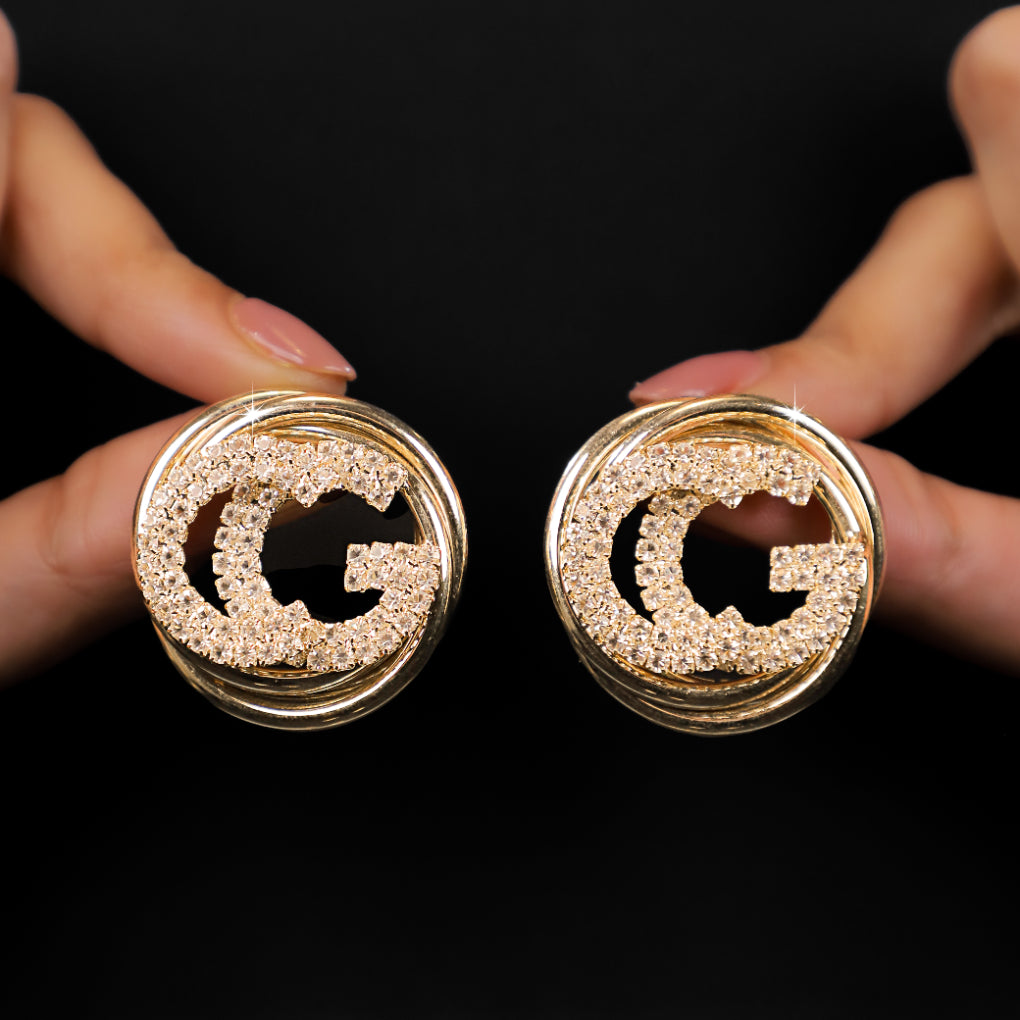 CG AD Diamond Gold Earrings