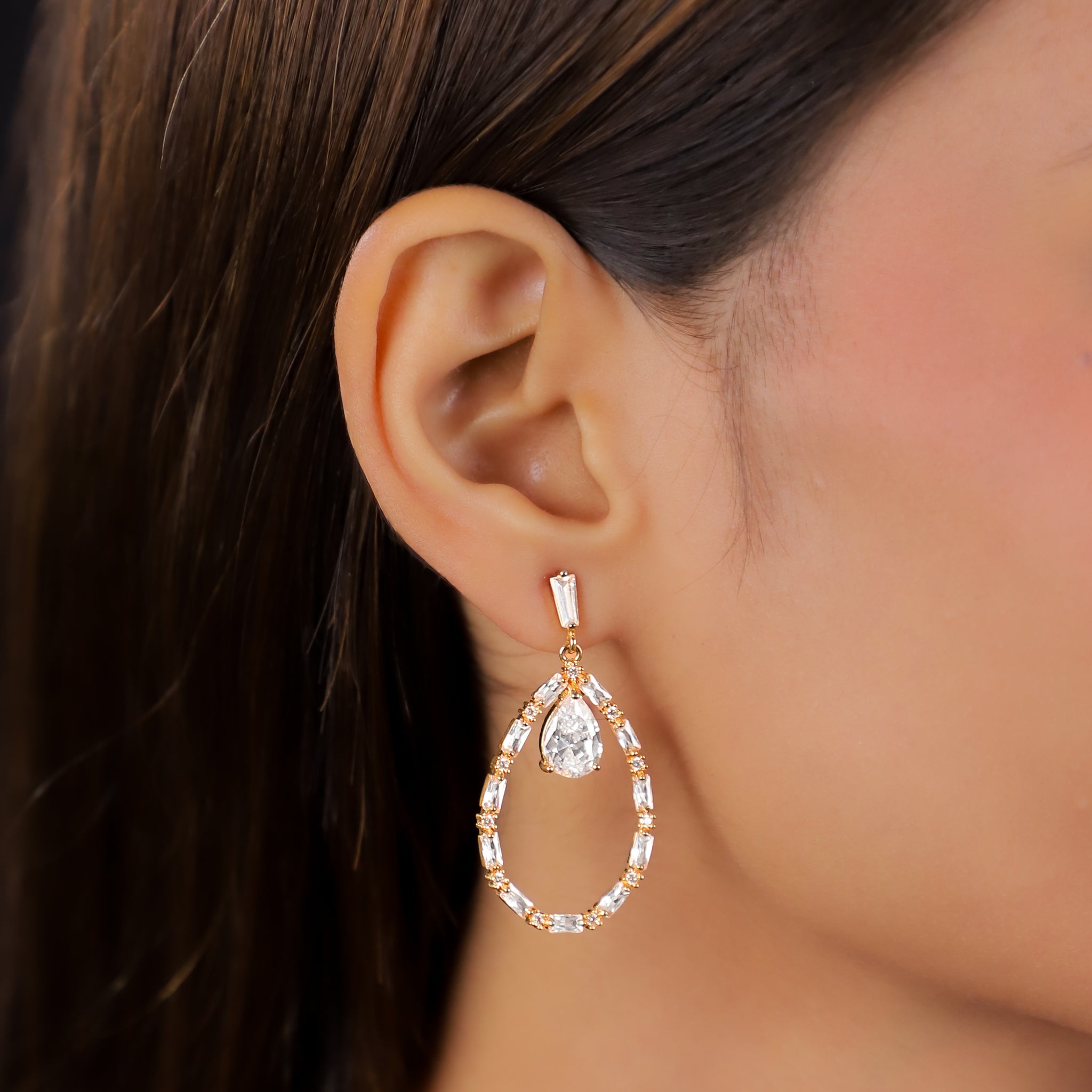 YouBella Gold-Plated Stone-Stud Earring