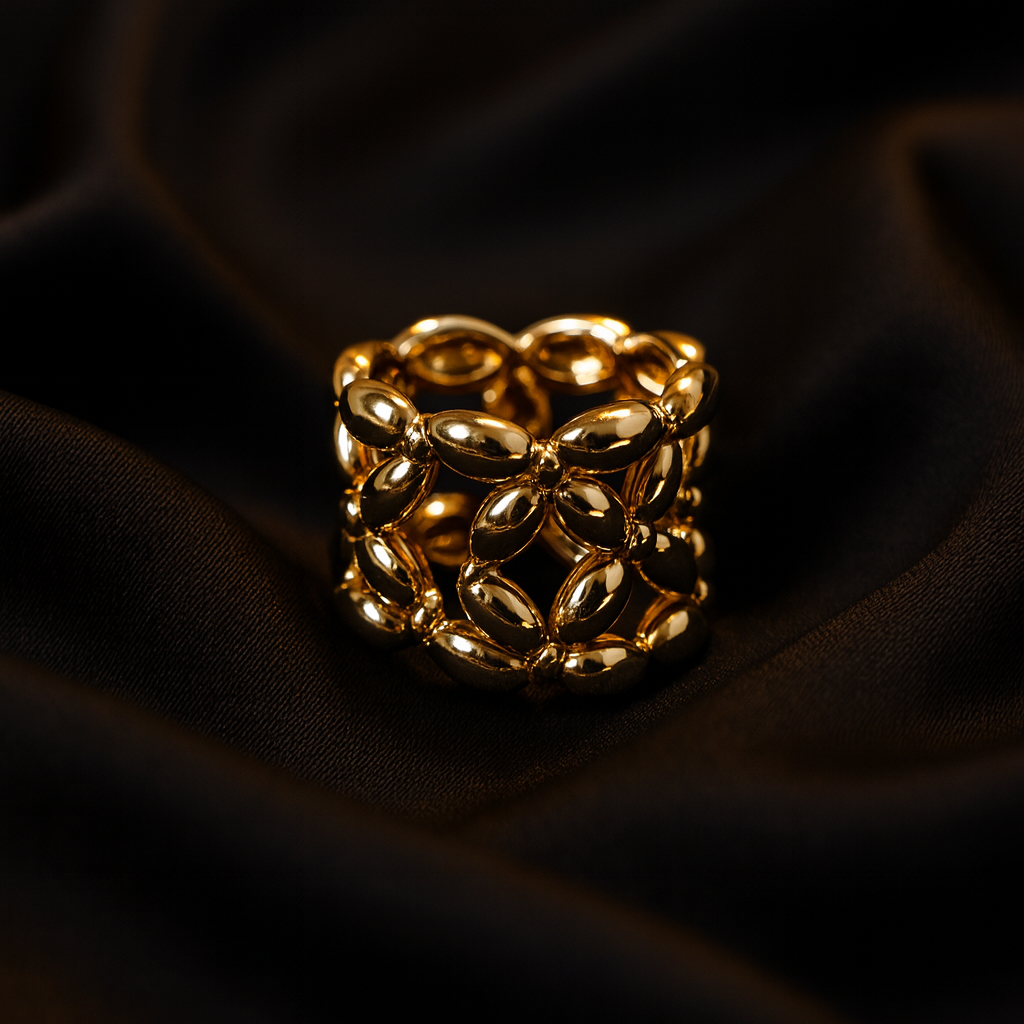 Blooming Links - Statement Open Ring