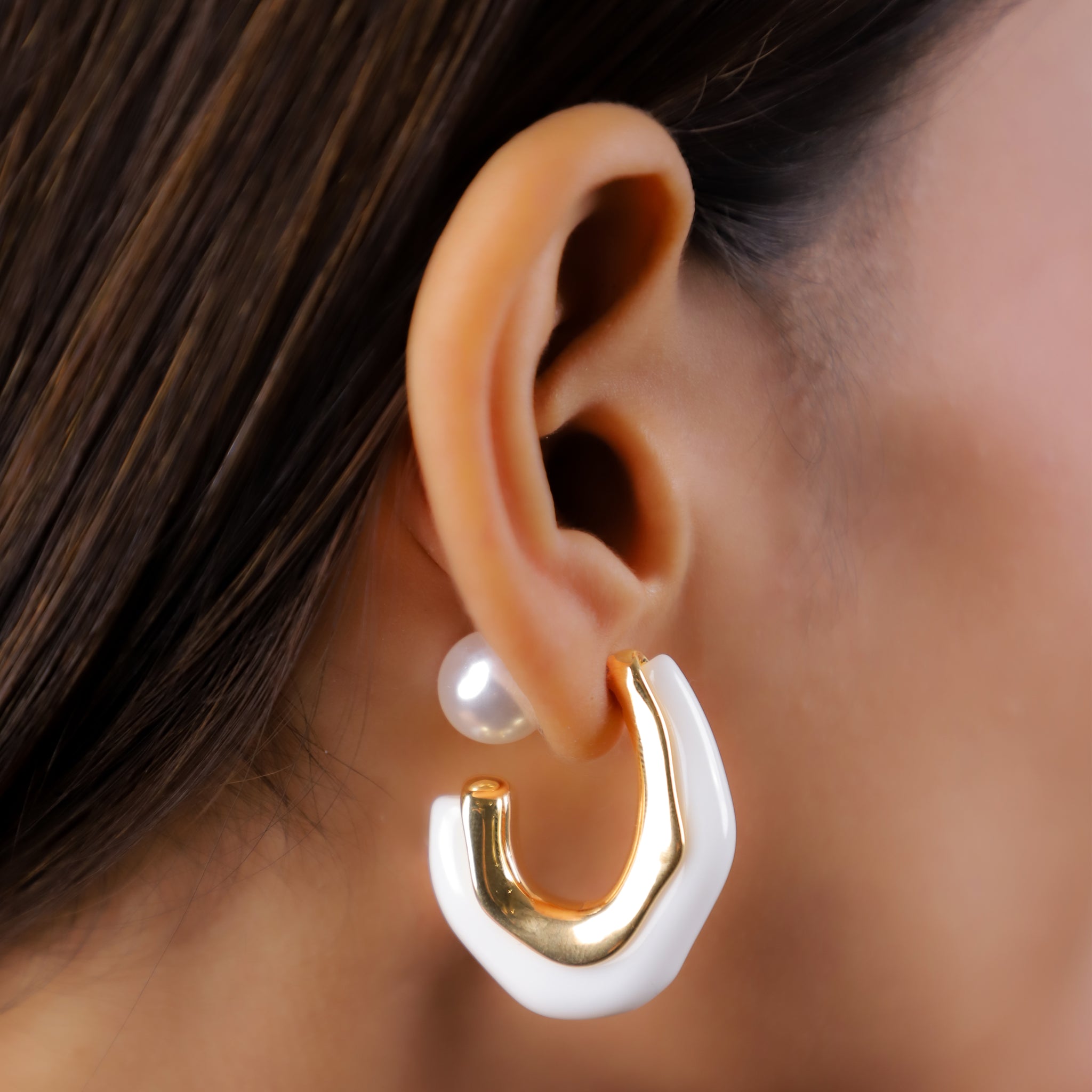 Double Sided Silver Earrings
