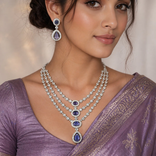 Midnight Purple Triple Layer Statement Set
