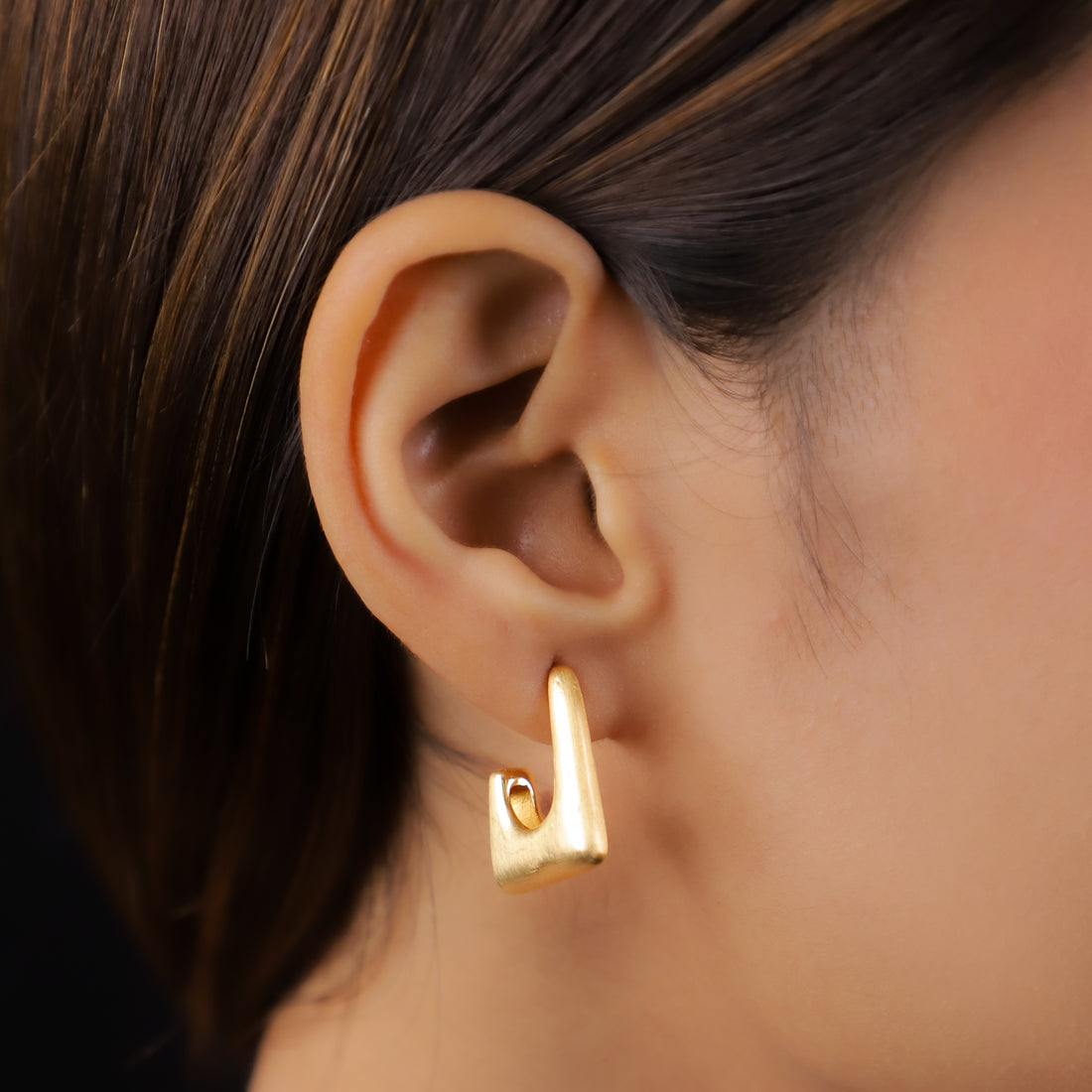 Hoops With Gold Matte
