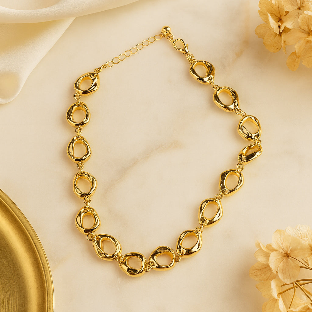 Golden Link - Chunky Necklace