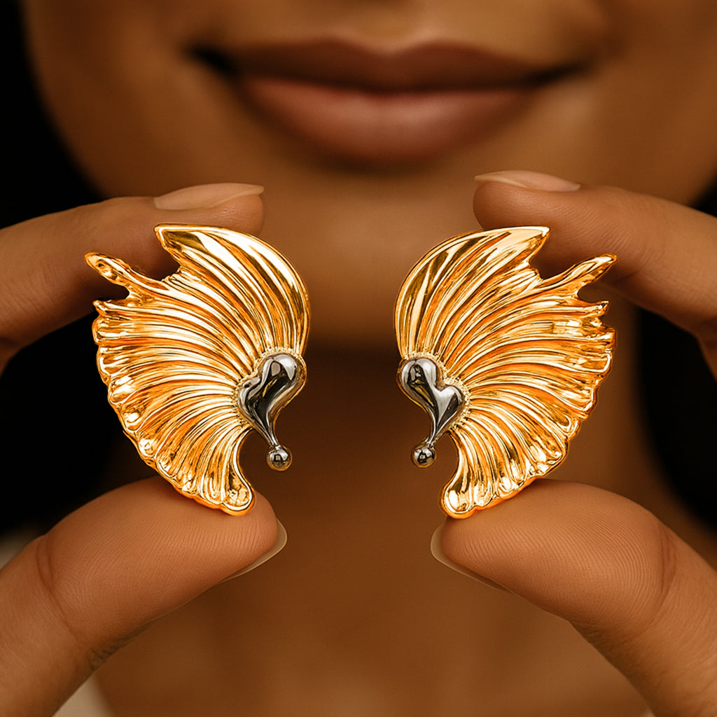 Golden Halos Stud Earrings