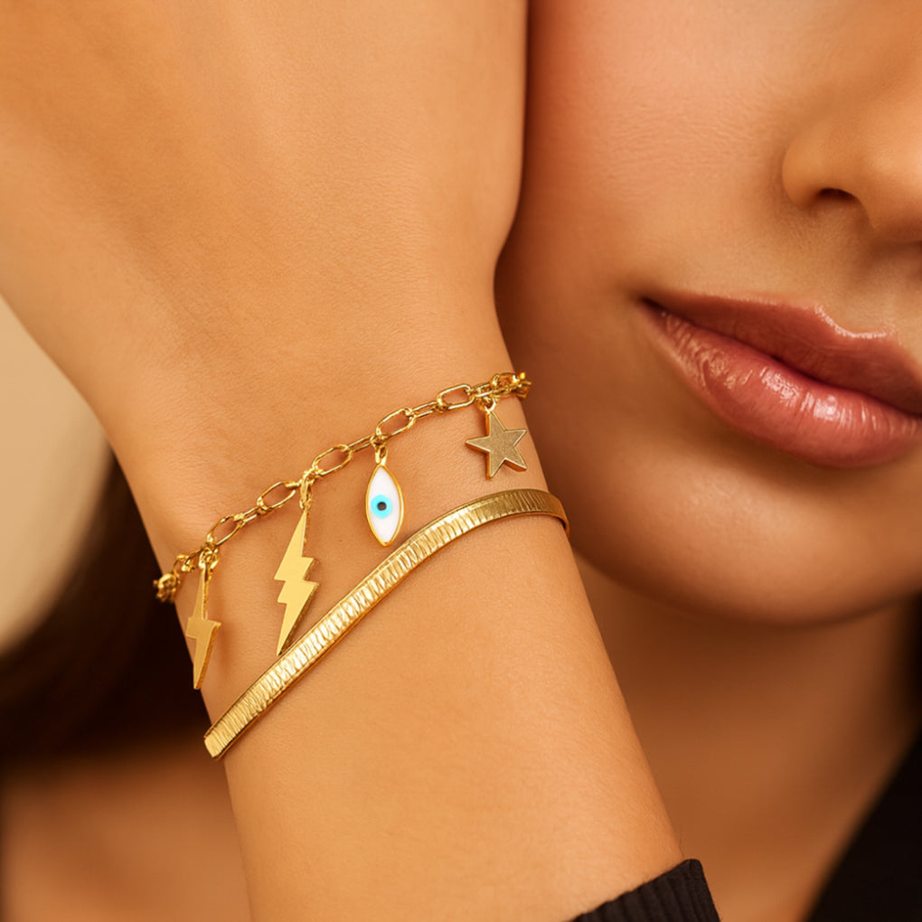 Enchanting Evil Eye Double-Layered Bracelet