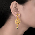 Load image into Gallery viewer, Gold Plated Devi Laxmi Necklace Set