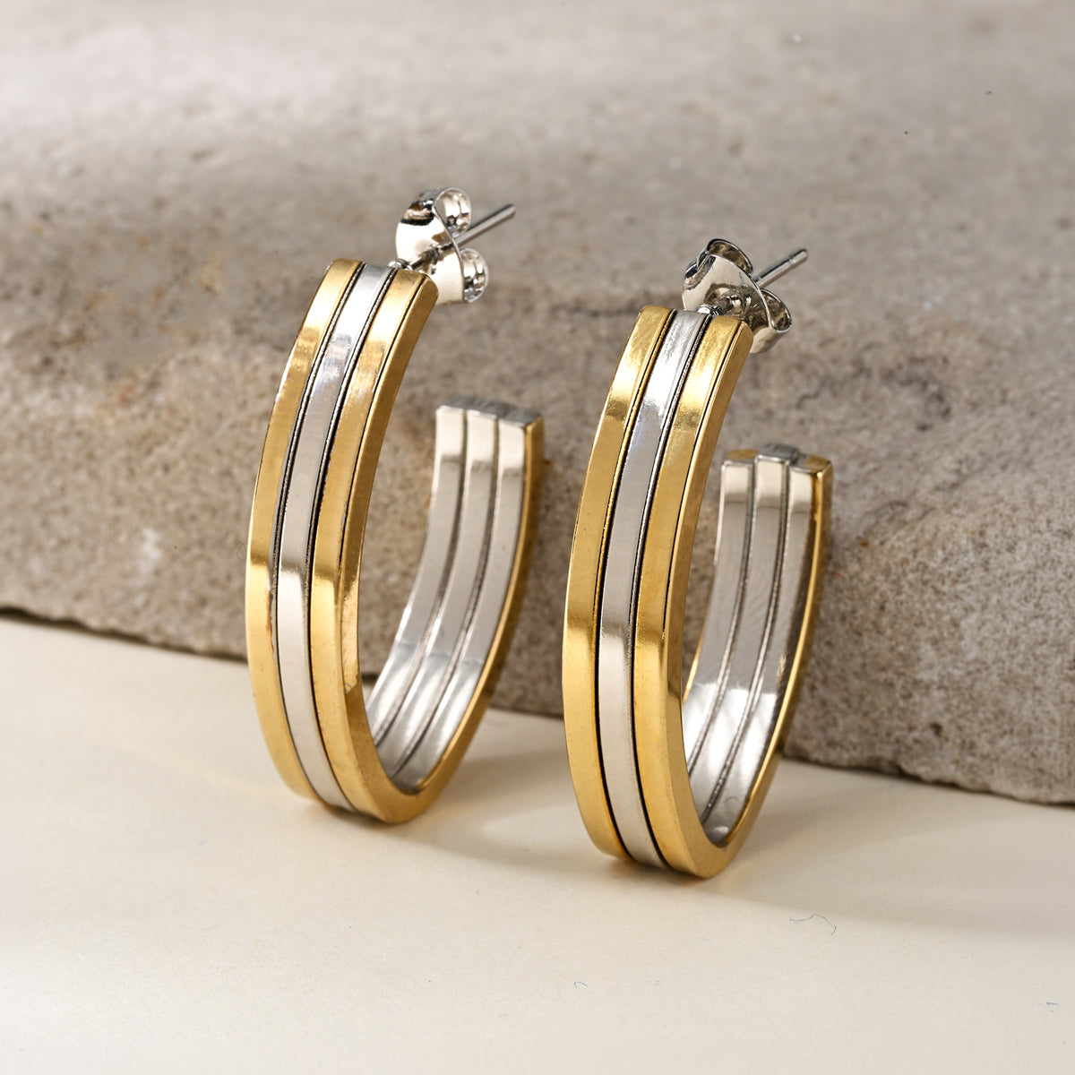 Dual Toned Hoops
