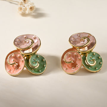 Swirl Multicolor Studs