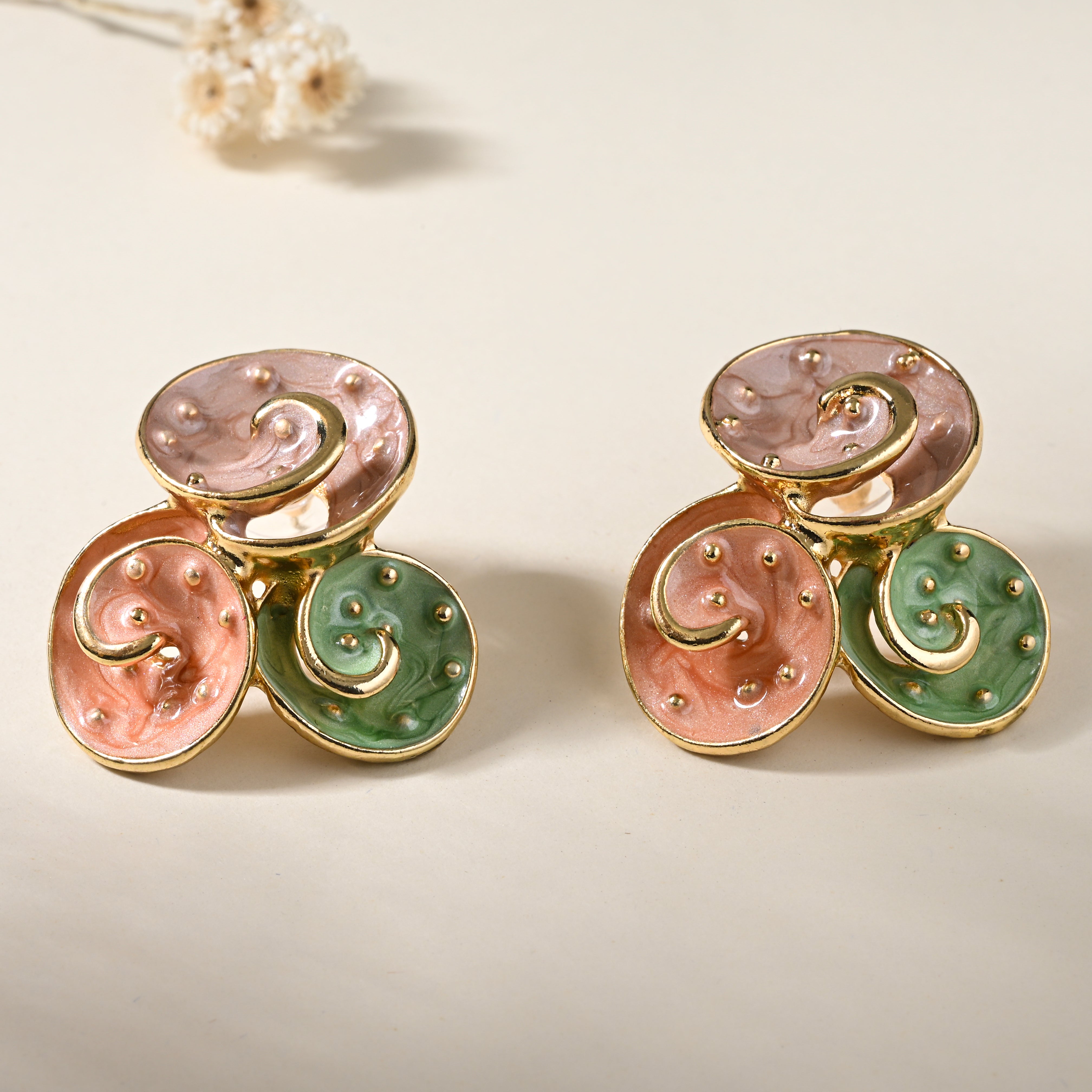 Swirl Multicolor Studs