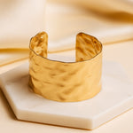 Load image into Gallery viewer, Golden Ripple Cuff Bracelet
