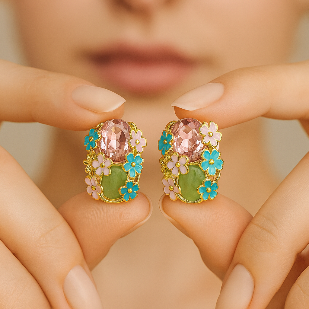 Pink Pastel Bloom Studs