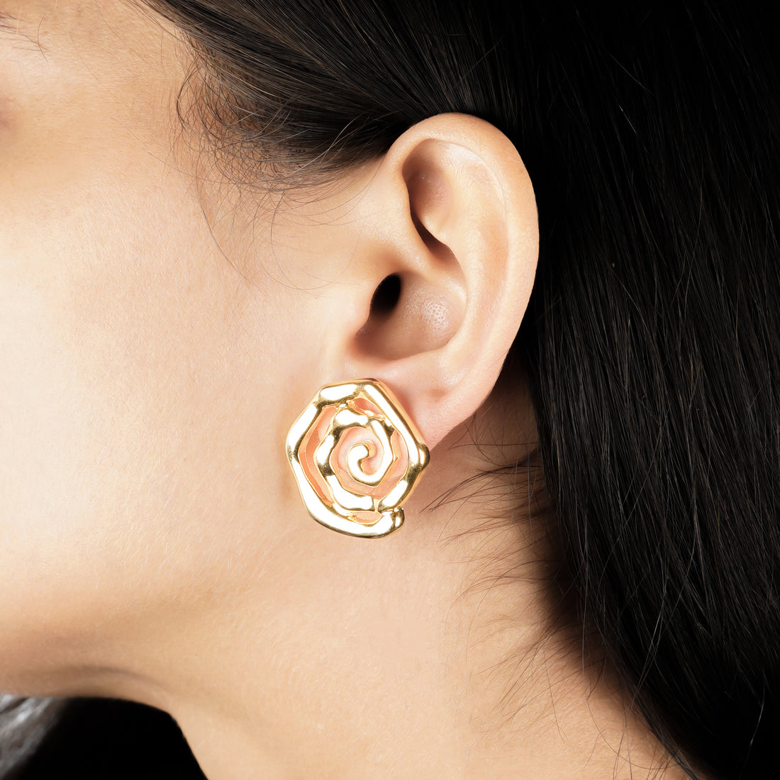 Spiral Flower Earrings