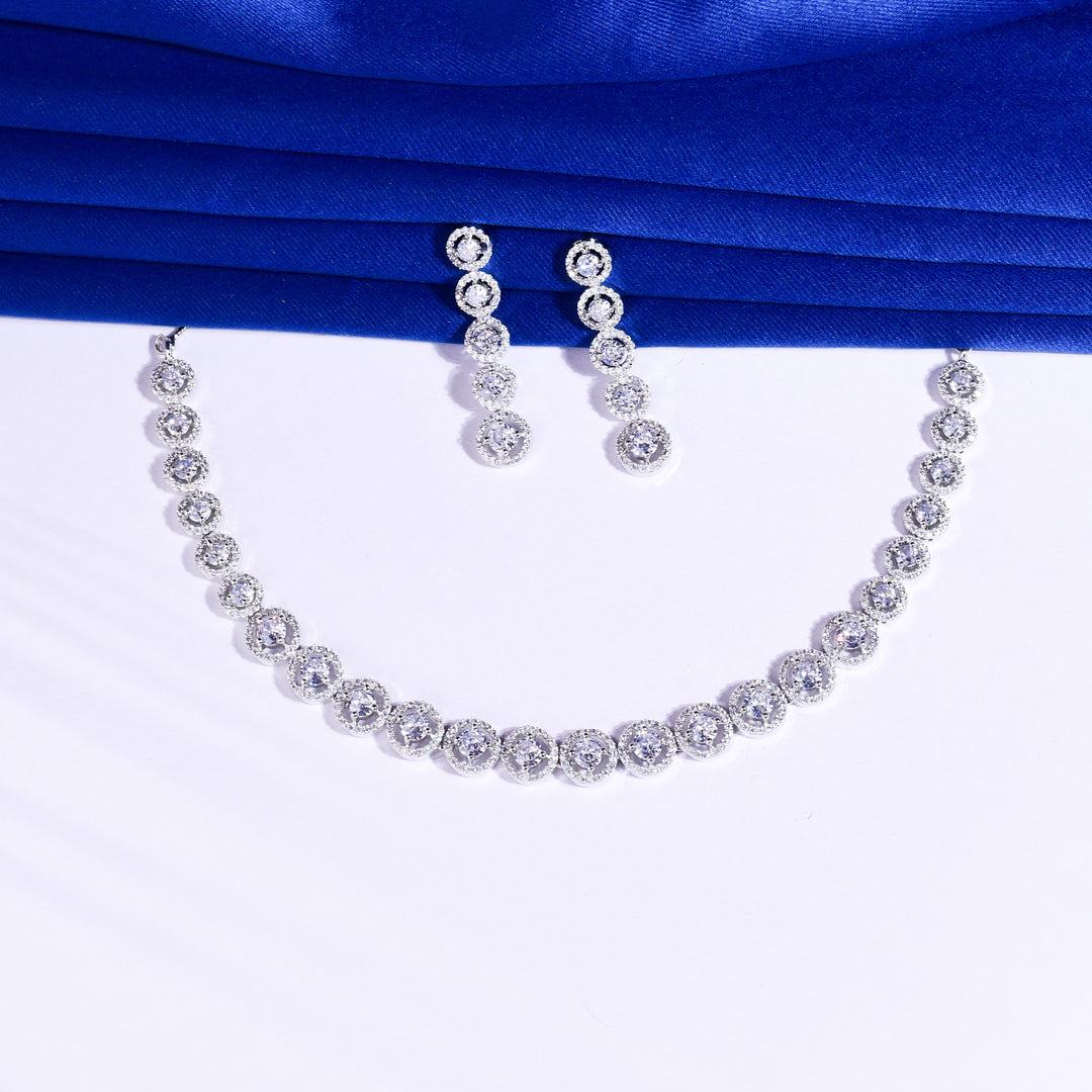 American Diamond AD Necklace Set