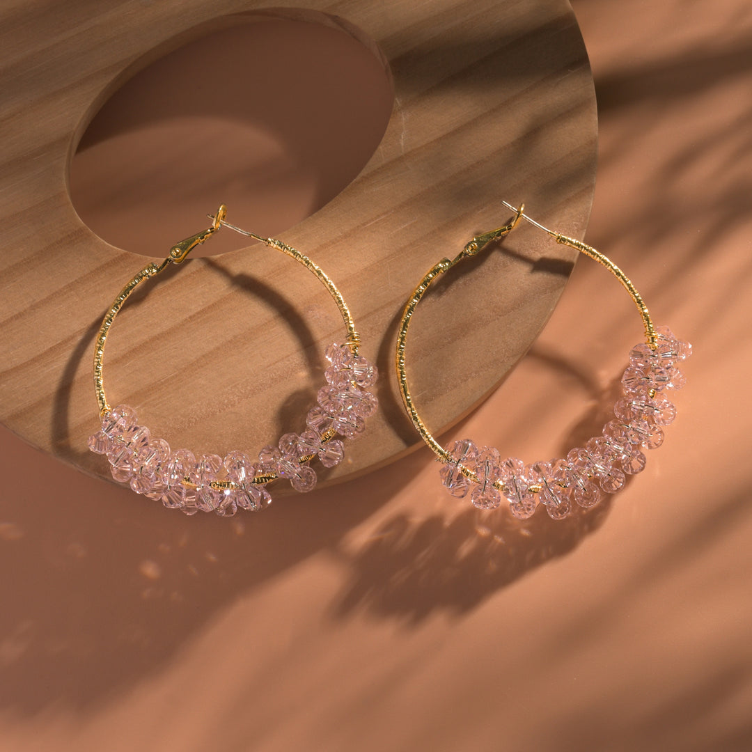 Pinkish Hoops Earrings