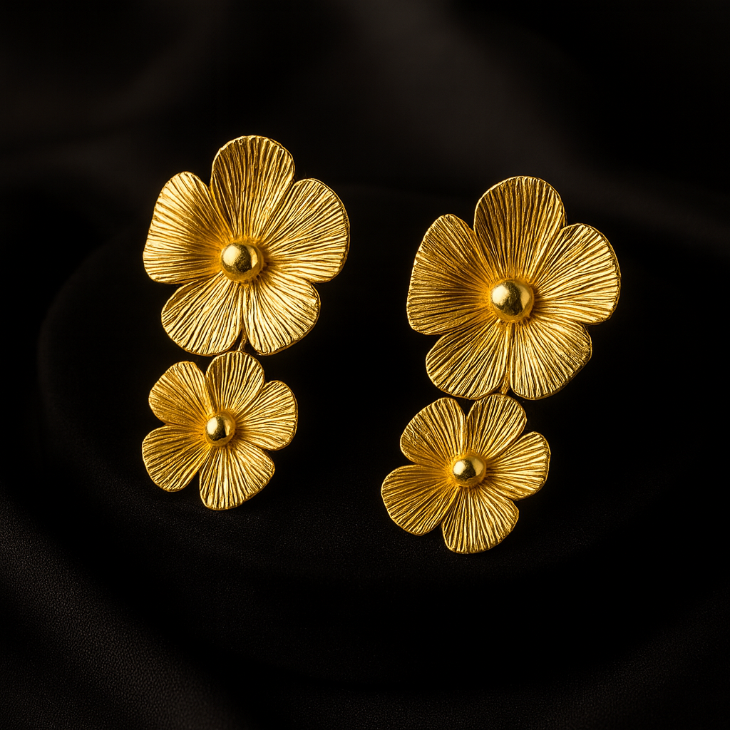 Golden Orchids Earrings