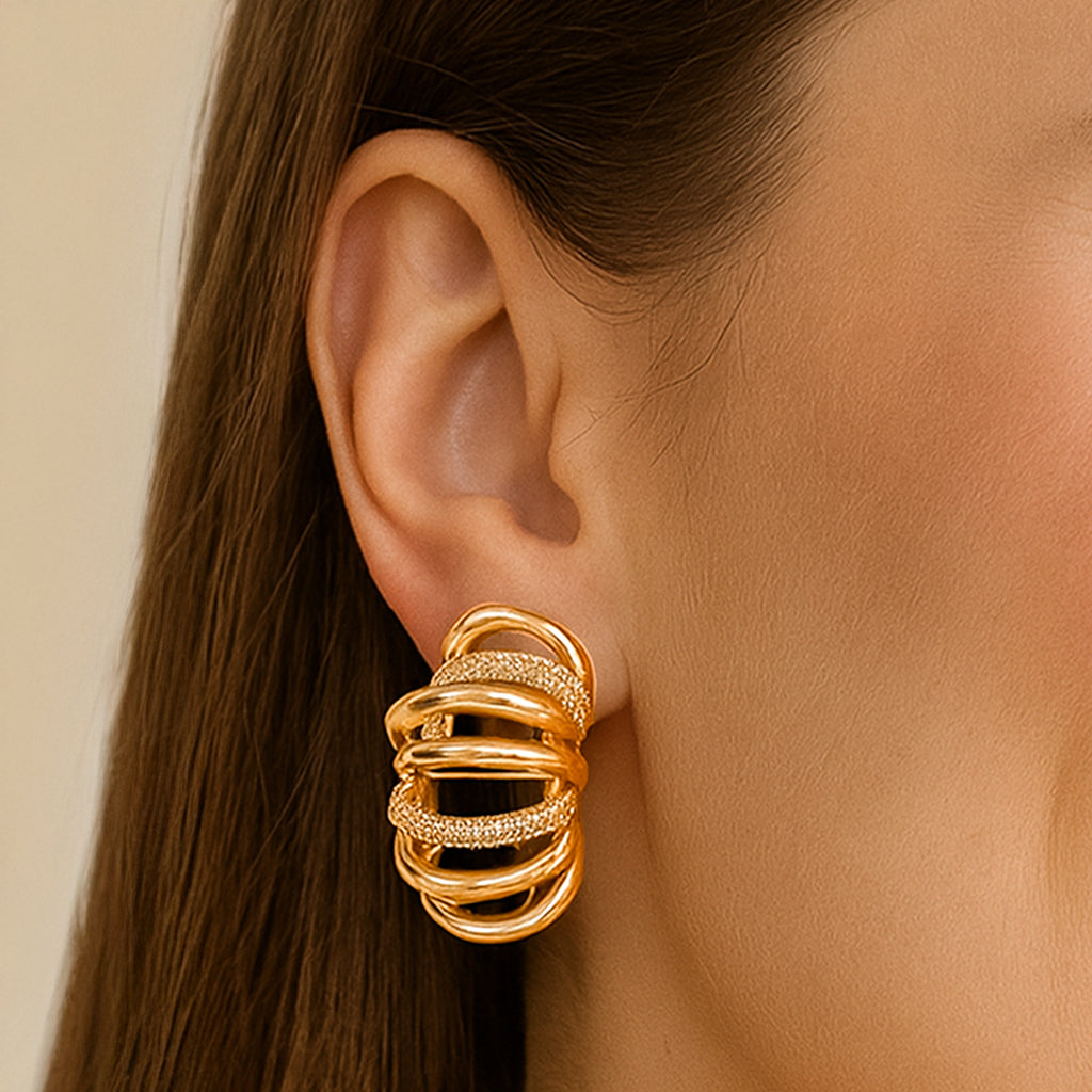 Shine & Swirl Drop Earrings