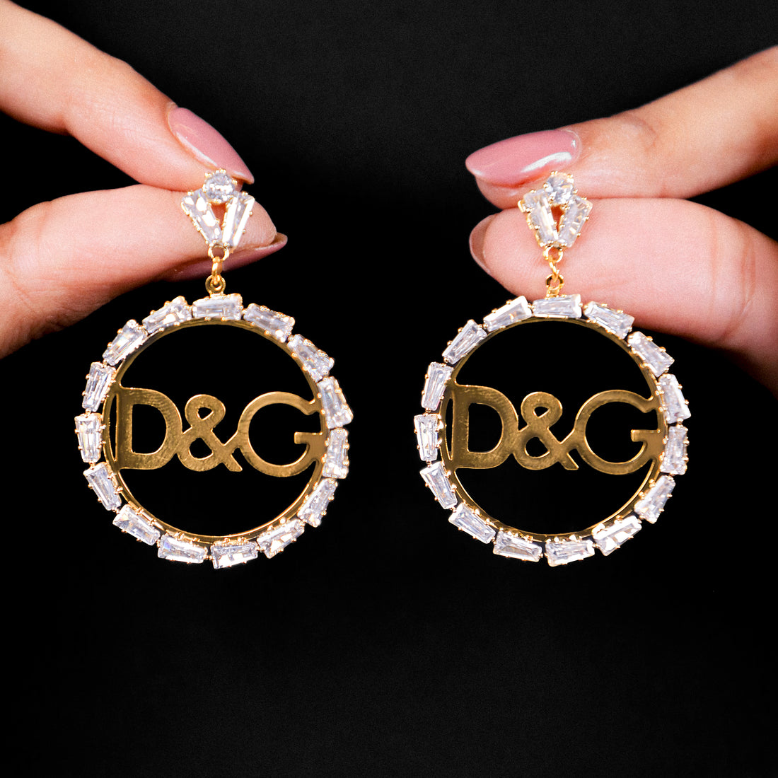 Golden D&G Drop Earrings