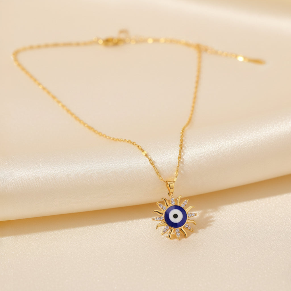 Round Evil Eye Pendant