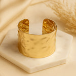 Load image into Gallery viewer, Golden Ripple Cuff Bracelet
