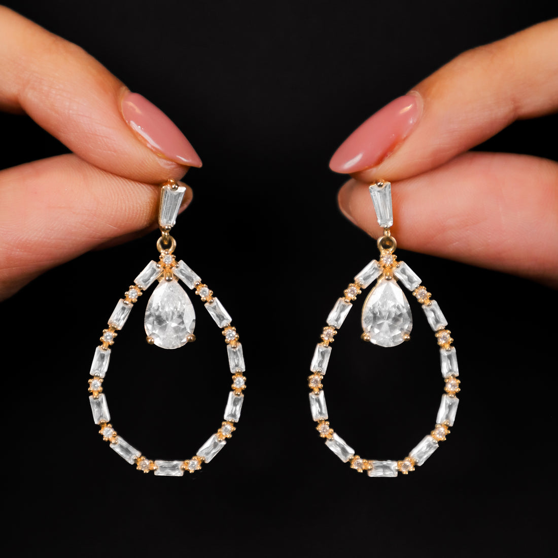 YouBella Gold-Plated Stone-Stud Earring