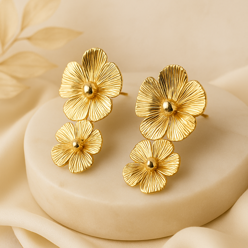 Golden Orchids Earrings