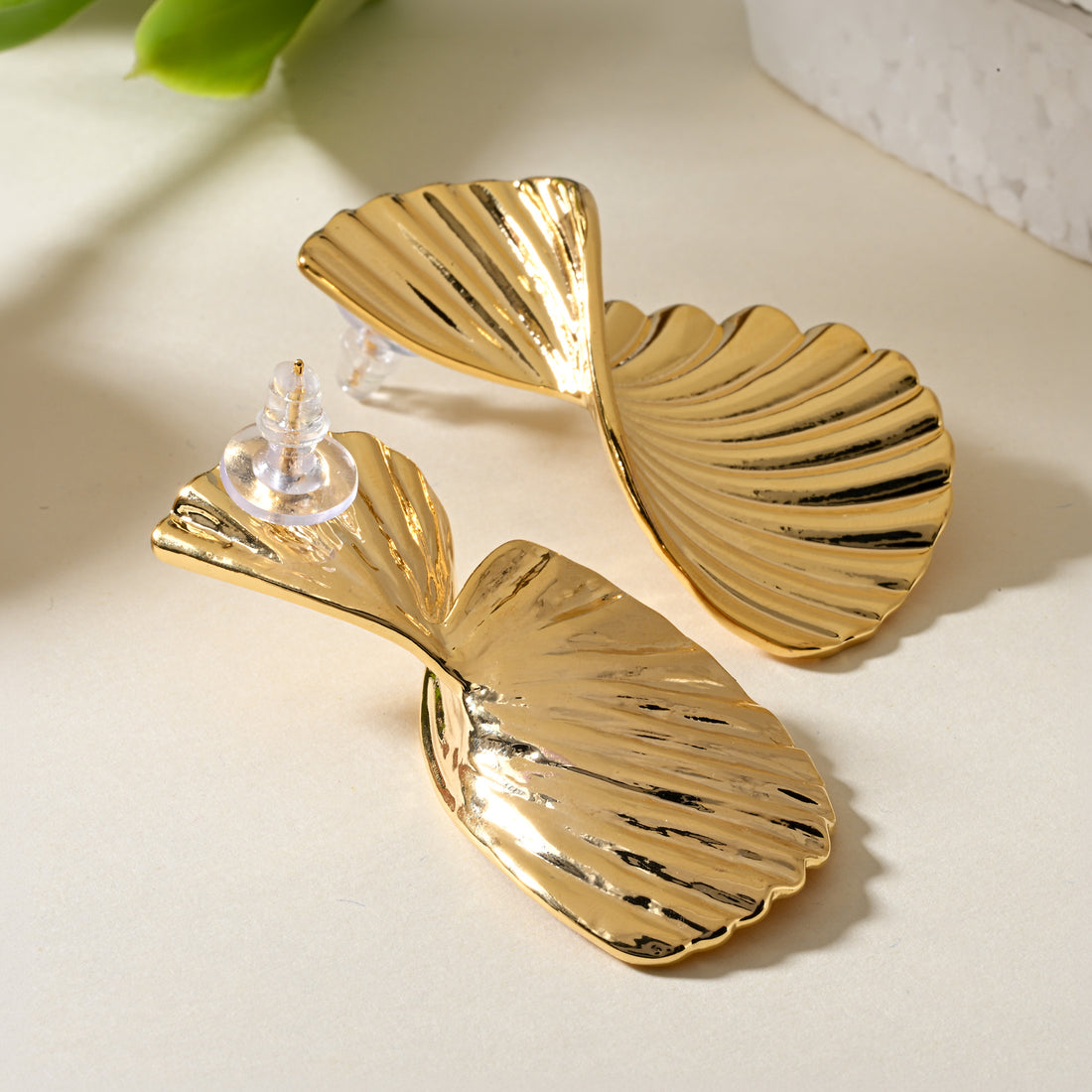 Swirling Fins - Statement Drop Earrings