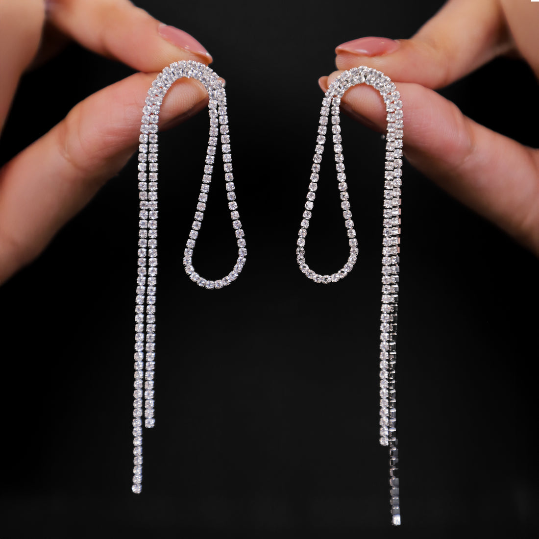 Diamond Full Eternity Tennis Earrings