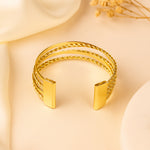 Load image into Gallery viewer, Layered Gold Cuff Bracelet
