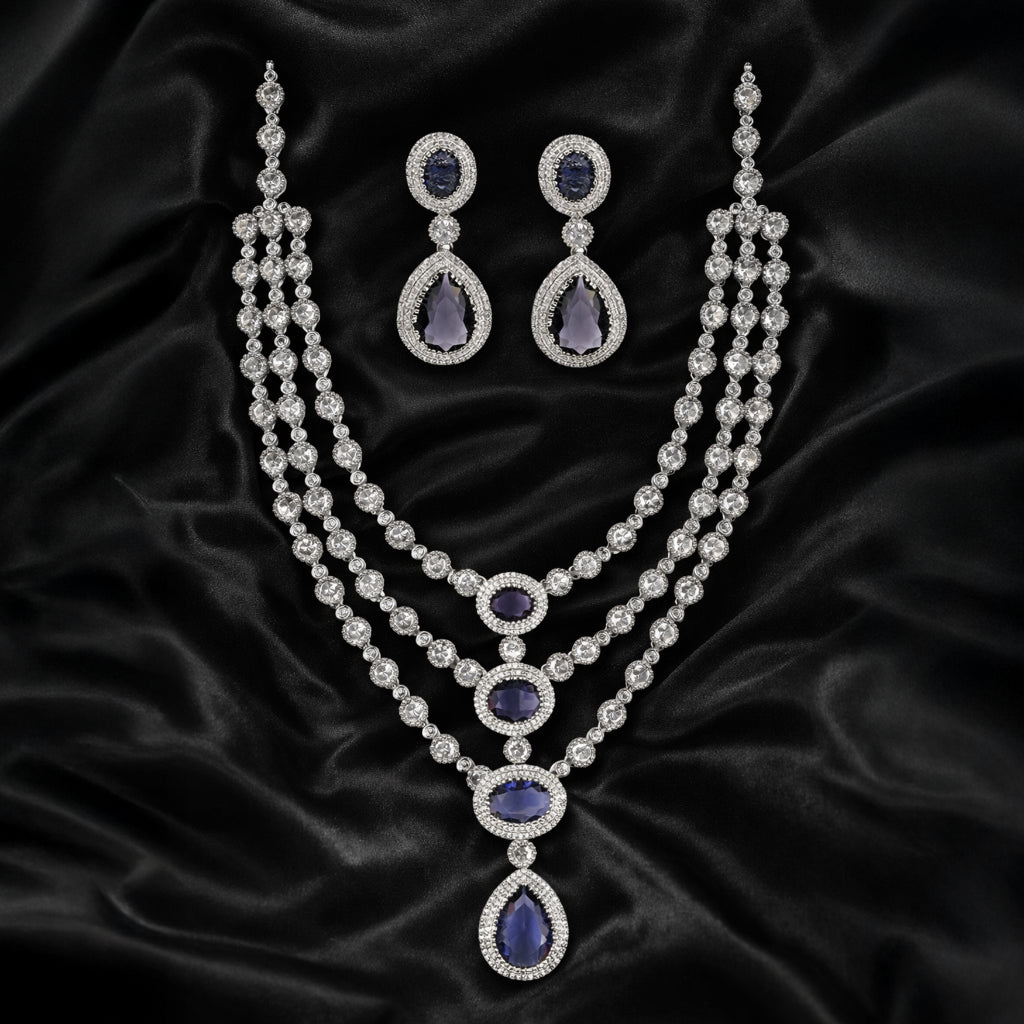 Midnight Purple Triple Layer Statement Set