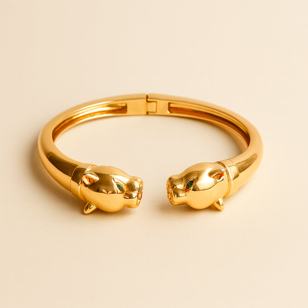 Twin Panthers Cuff Bracelet