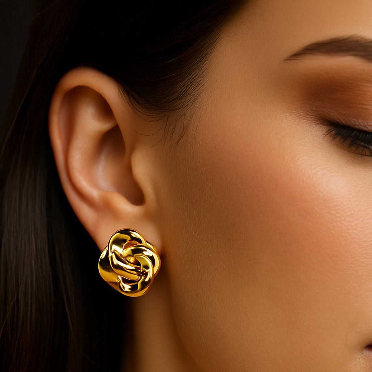 Golden Rose - Statement Studs