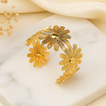 Load image into Gallery viewer, Golden Daisies Cuff Bracelet
