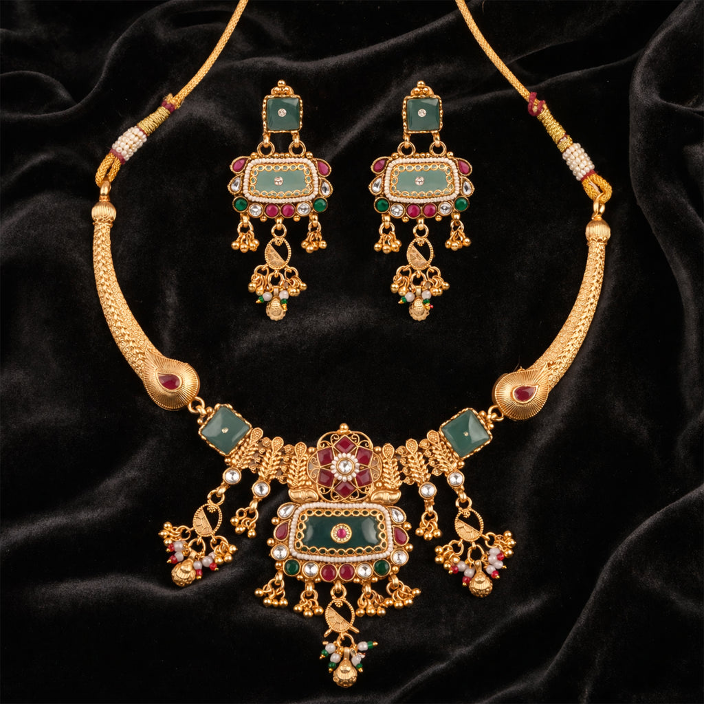 Meenakari Kundan Choker Set