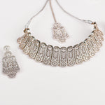 Load image into Gallery viewer, Oxidized Silver Statement Choker Necklace Set