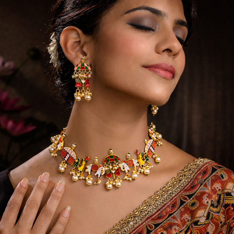 Emerald Traditional Choker Sets