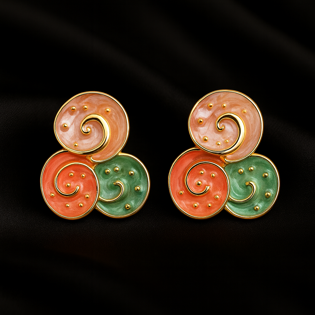Swirl Multicolor Studs