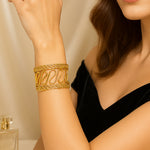 Load image into Gallery viewer, Golden Spiral Cuff Bracelet
