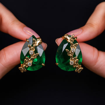 Teal Teardrop Studs