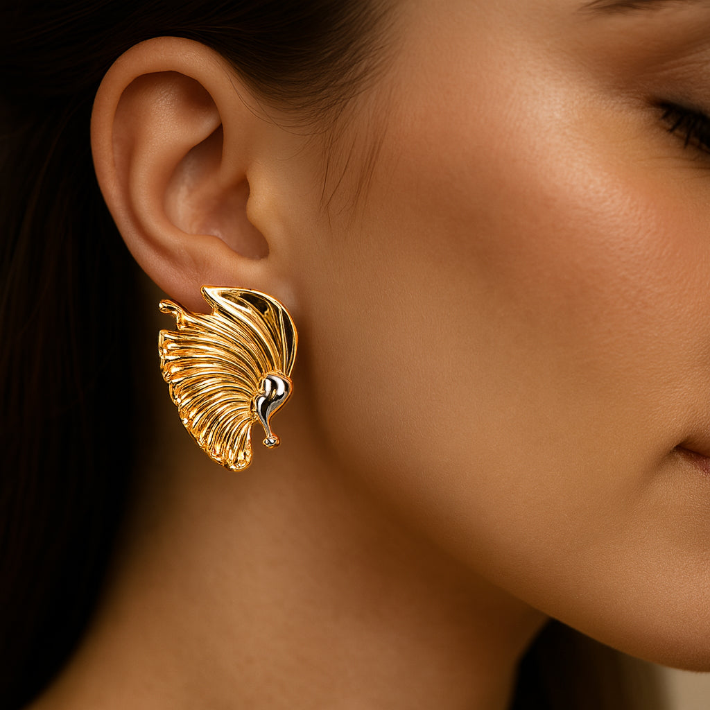 Golden Halos Stud Earrings