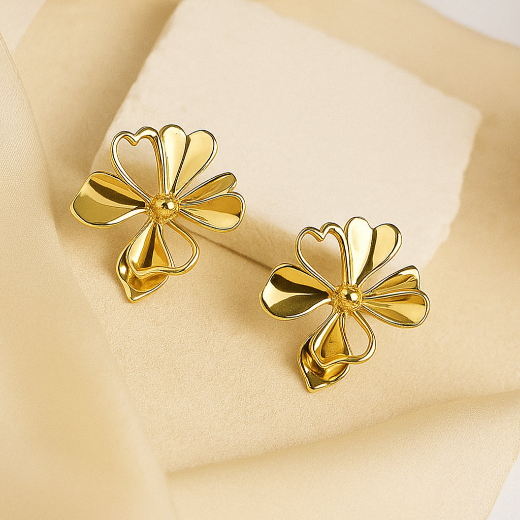 Golden Bloom Stud Earrings