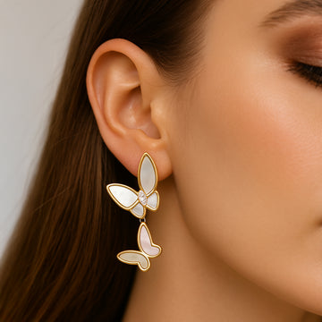 Starlit Butterflies - Drop Earrings