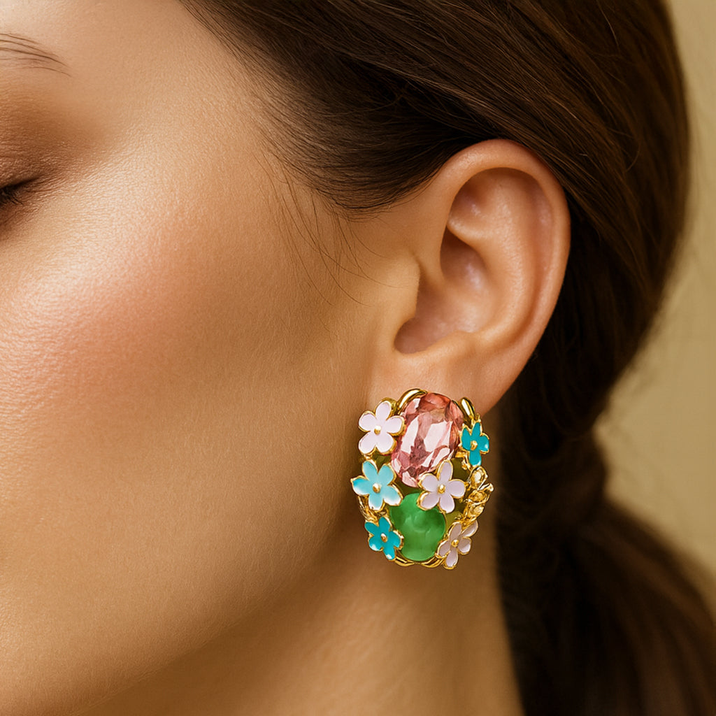 Pink Pastel Bloom Studs